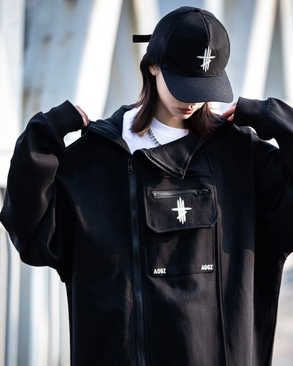 Techwear Cardigan Unisex Zip Up Hoodie