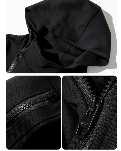 Techwear Cardigan Unisex Zip Up Hoodie