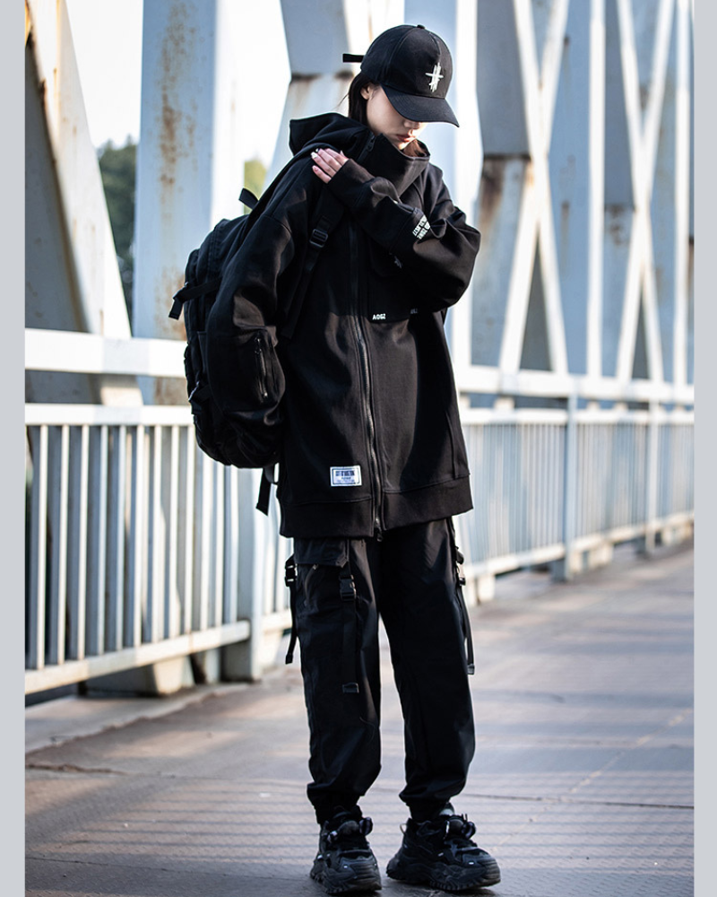 Techwear Cardigan Unisex Zip Up Hoodie