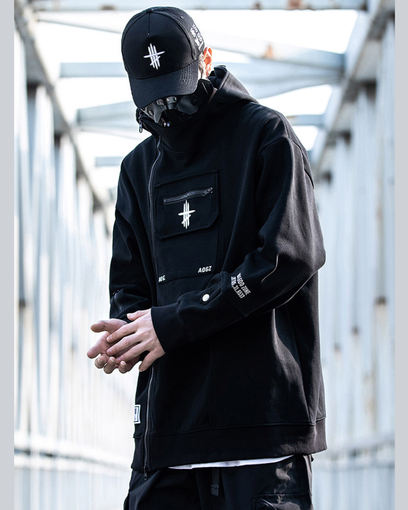 zip up hoodie,zip up hoodie mens,zipper hoodie,black hoodie mens,streetwear hoodie,techwear hoodie,cyberpunk techwear hoodie,techwear,affordable techwear,techwear fashion,Japanese techwear,techwear outfits,futuristic clothing,cyberpunk clothing,cyberpunk techwear,cyberpunk fashion