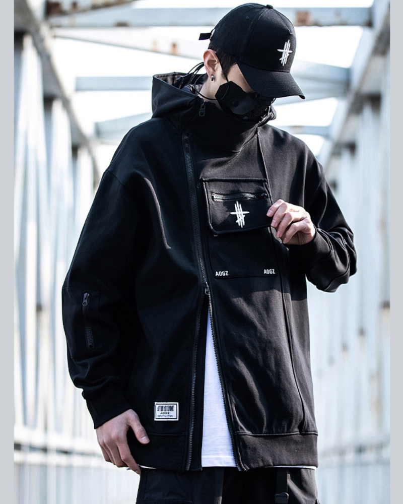 Techwear Cardigan Unisex Zip Up Hoodie
