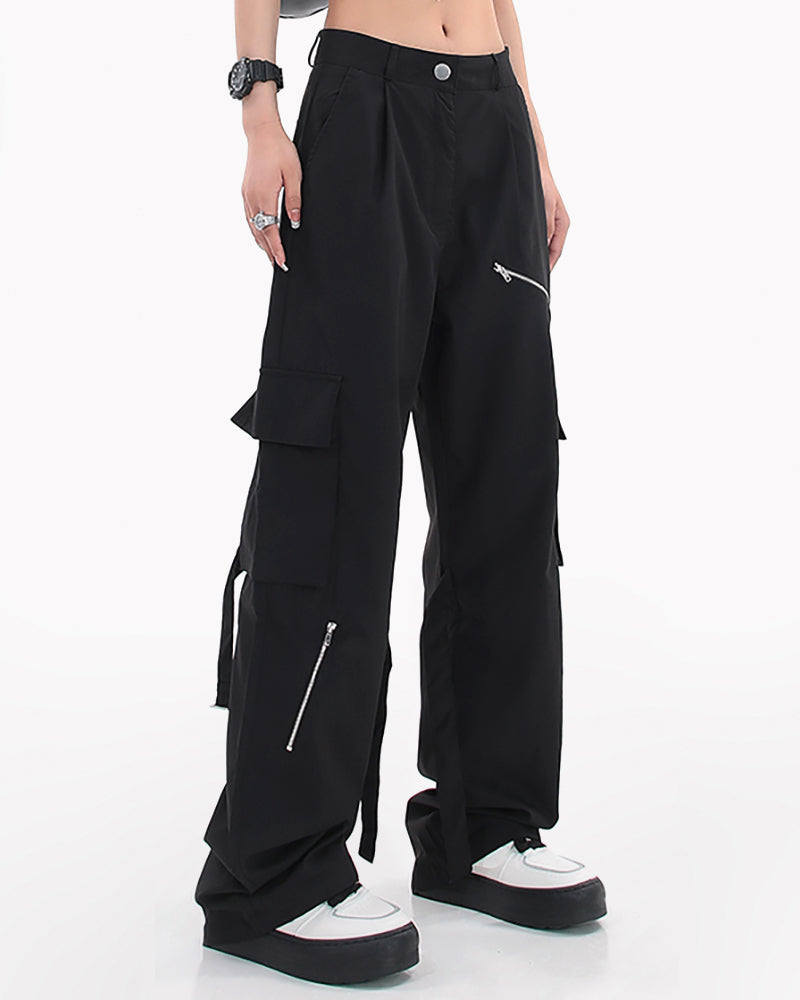 Streetwear Zip Pocket Unisex Cargo Pants Techwear Official