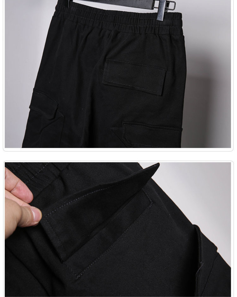 Streetwear Zipper Knee Cutout Cargo Pants