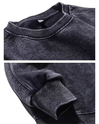 Streetwear Distressed Crewneck Sweatshirt