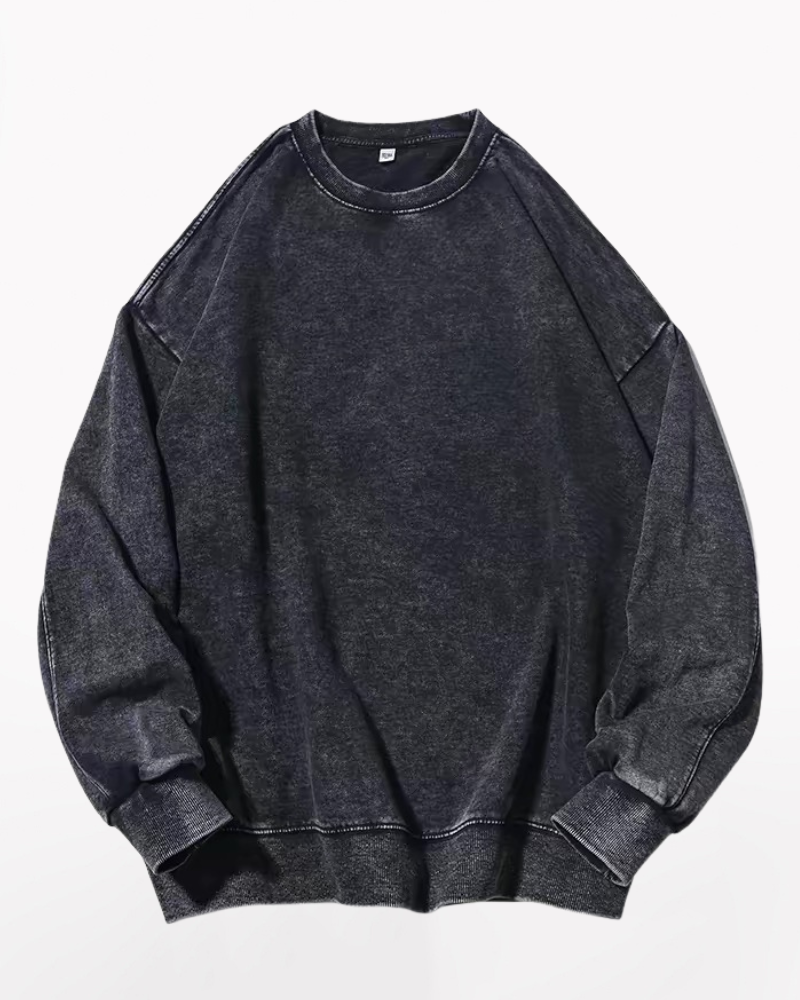 Streetwear Distressed Crewneck Sweatshirt