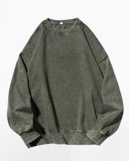 Streetwear Distressed Crewneck Sweatshirt