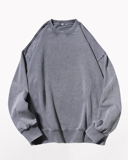 Streetwear Distressed Crewneck Sweatshirt