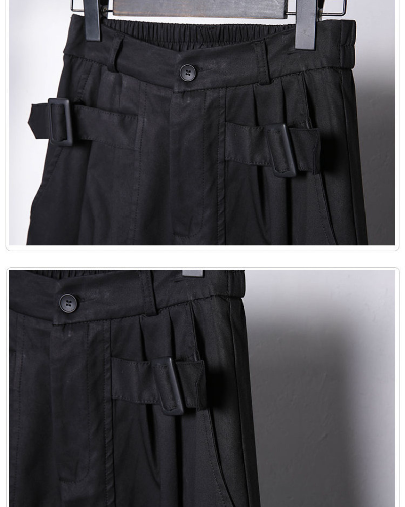 Streetwear Functional Wide-Leg Cargo Pants