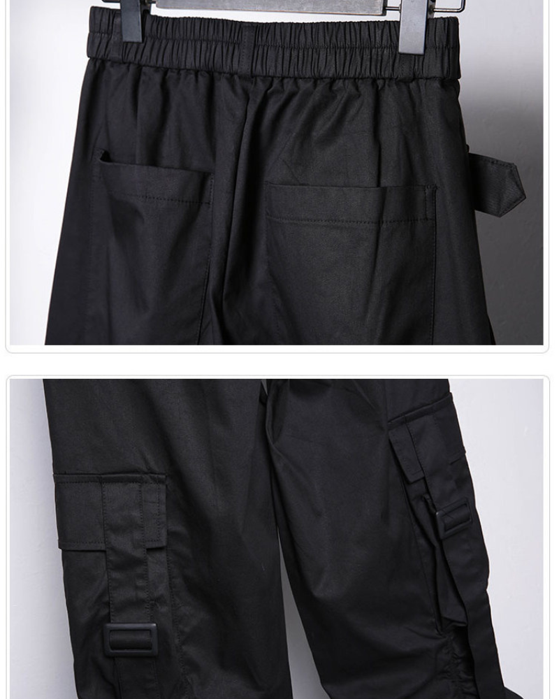 Streetwear Functional Wide-Leg Cargo Pants