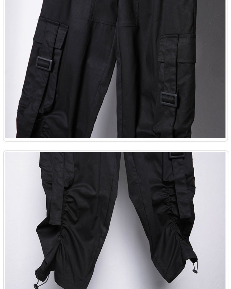 Streetwear Functional Wide-Leg Cargo Pants