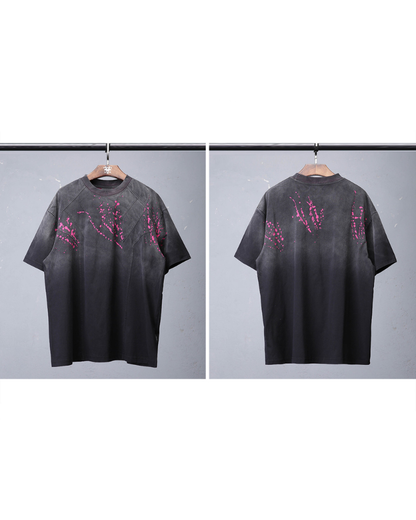 Streetwear Heavyweight Washed Cotton Splatter T-Shirt