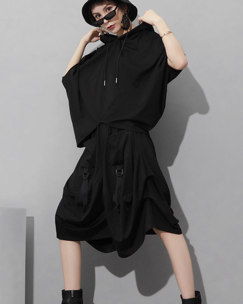 Streetwear Hip-Hop Cargo Skirt Pants