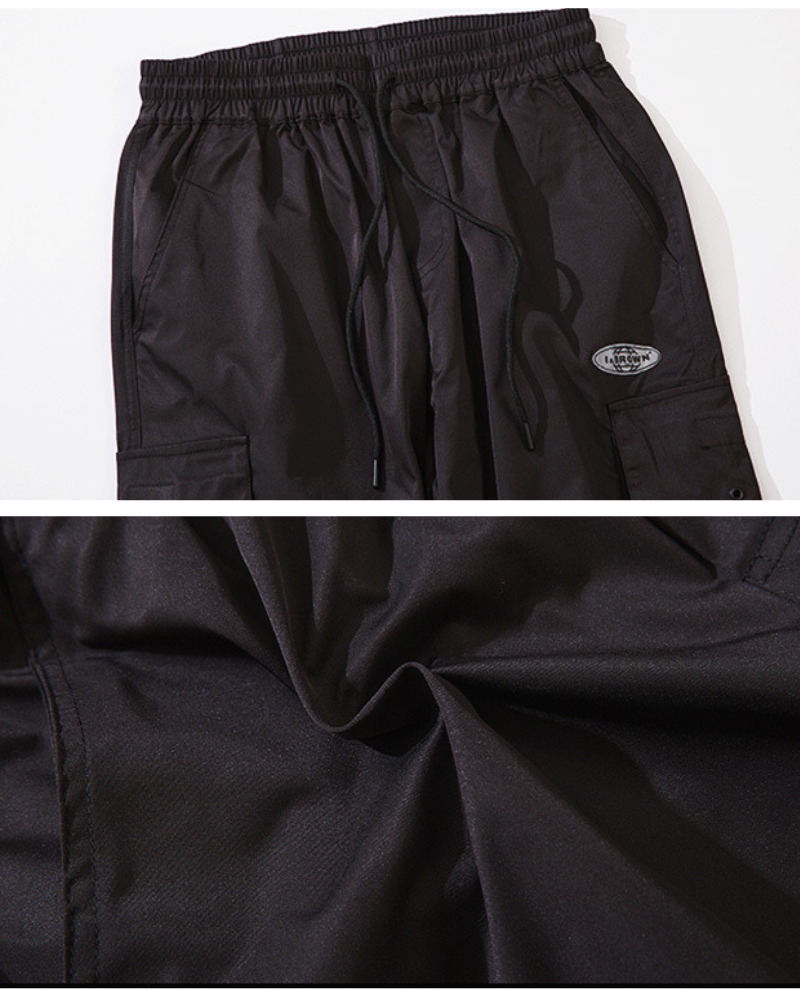 Streetwear Black Multi-Pocket Cargo Pants