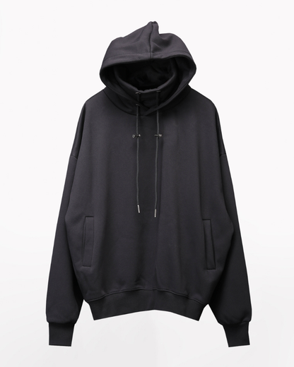 Streetwear High-Neck Fleece Hoodie