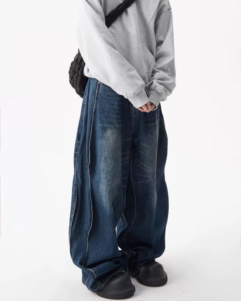 Streetwear Loose Wave Y2K Jeans