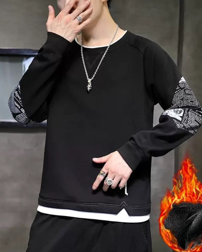 Streetwear Two-Way Crewneck Sweatshirt