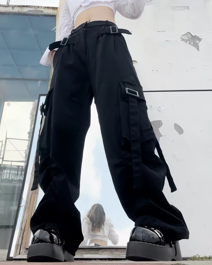 Streetwear Women Straight Loose Cargo Pants