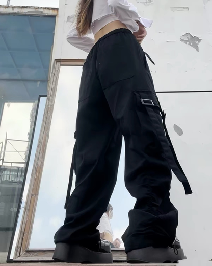 Streetwear Women Straight Loose Cargo Pants
