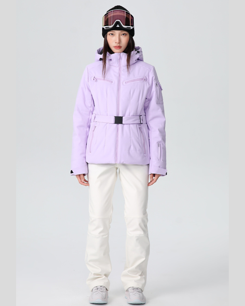 Ski Wear Stretch Fabric Slim Fit Ski Jacket -Women&
