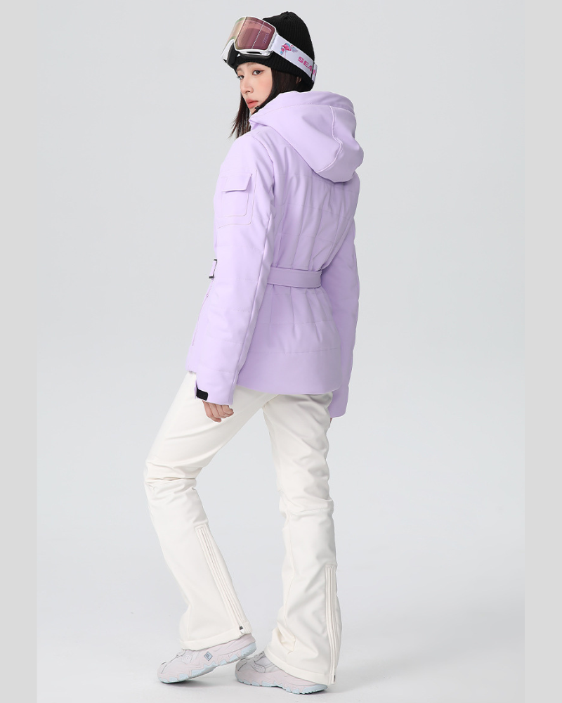 Ski Wear Stretch Fabric Slim Fit Ski Jacket -Women&