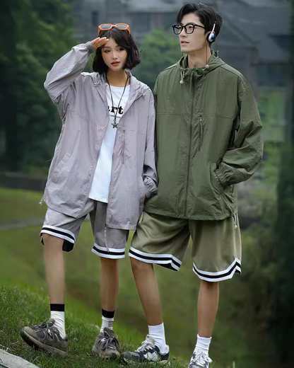 Summer Hiking Outdoor Couple Ice Silk Sun Protection Jacket