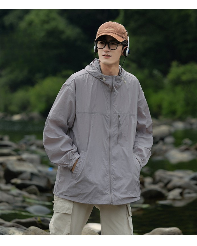 Summer Hiking Outdoor Couple Ice Silk Sun Protection Jacket