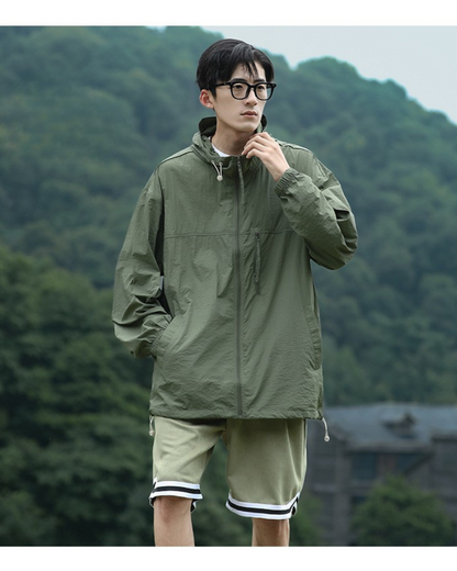 Summer Hiking Outdoor Couple Ice Silk Sun Protection Jacket