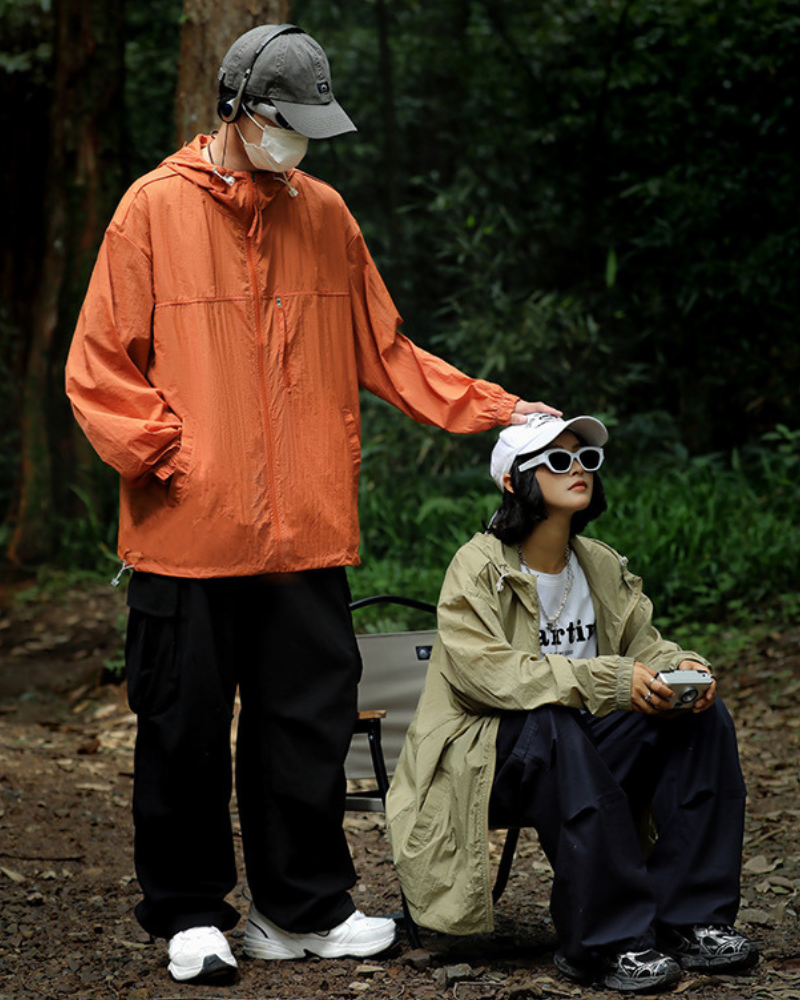 Summer Hiking Outdoor Couple Ice Silk Sun Protection Jacket