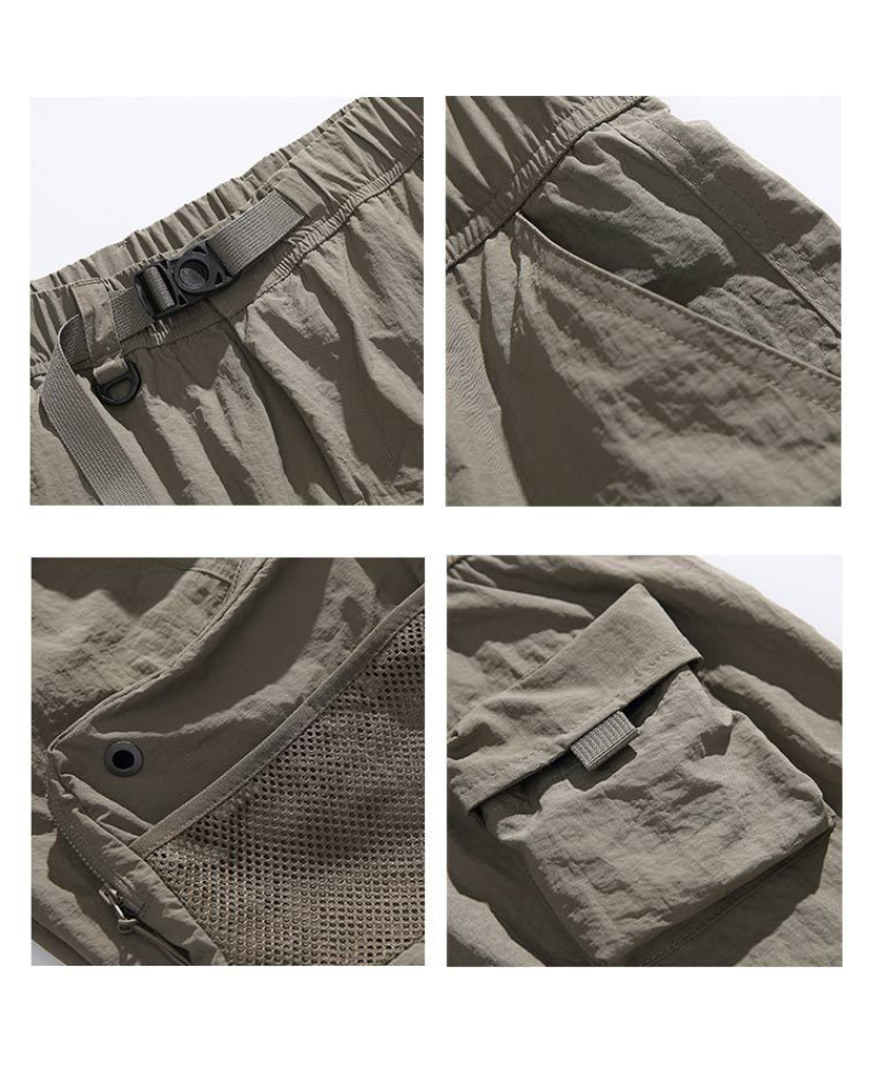 Summer Outdoor Functional Multi-Pocket Sports Shorts