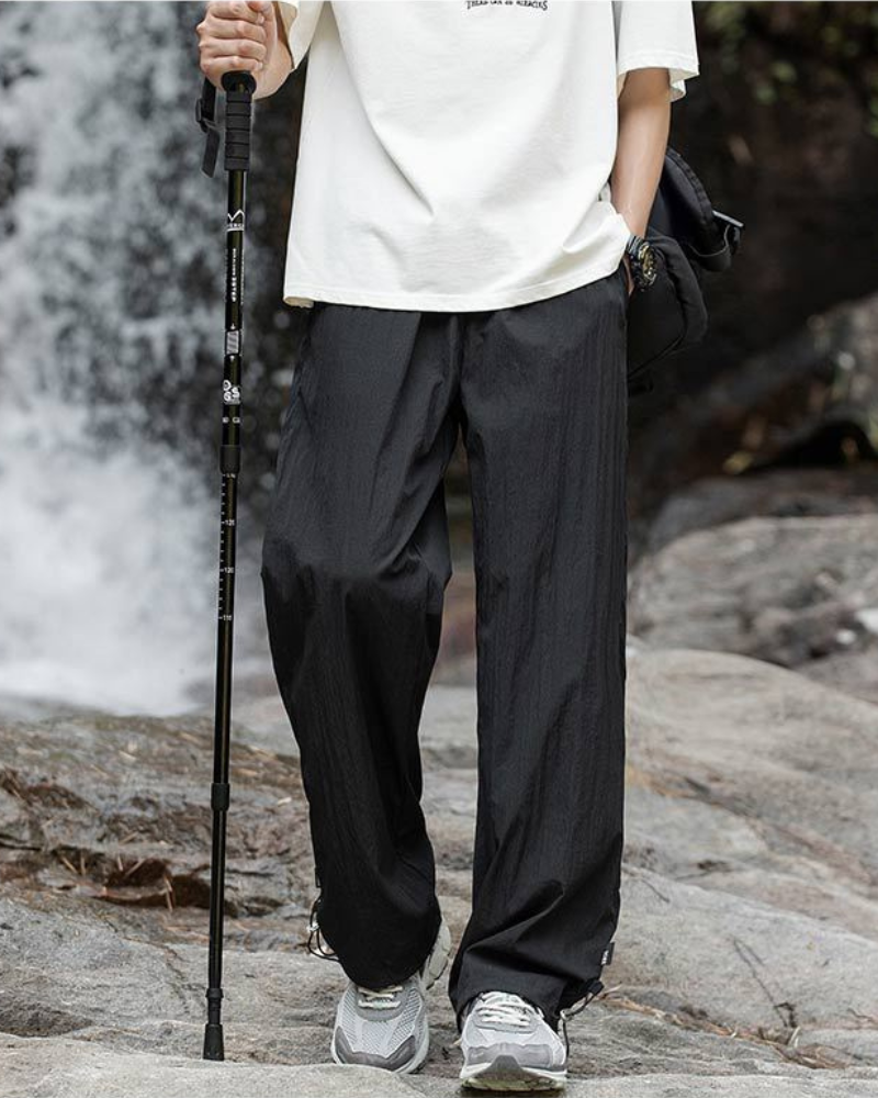 Summer Outdoor Ice Silk Pleated Drape Hiking Pants