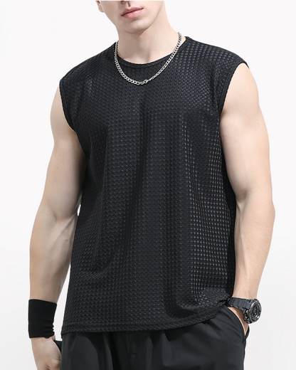 Summer Sport Ice Silk Sleeveless Muscle T-Shirt