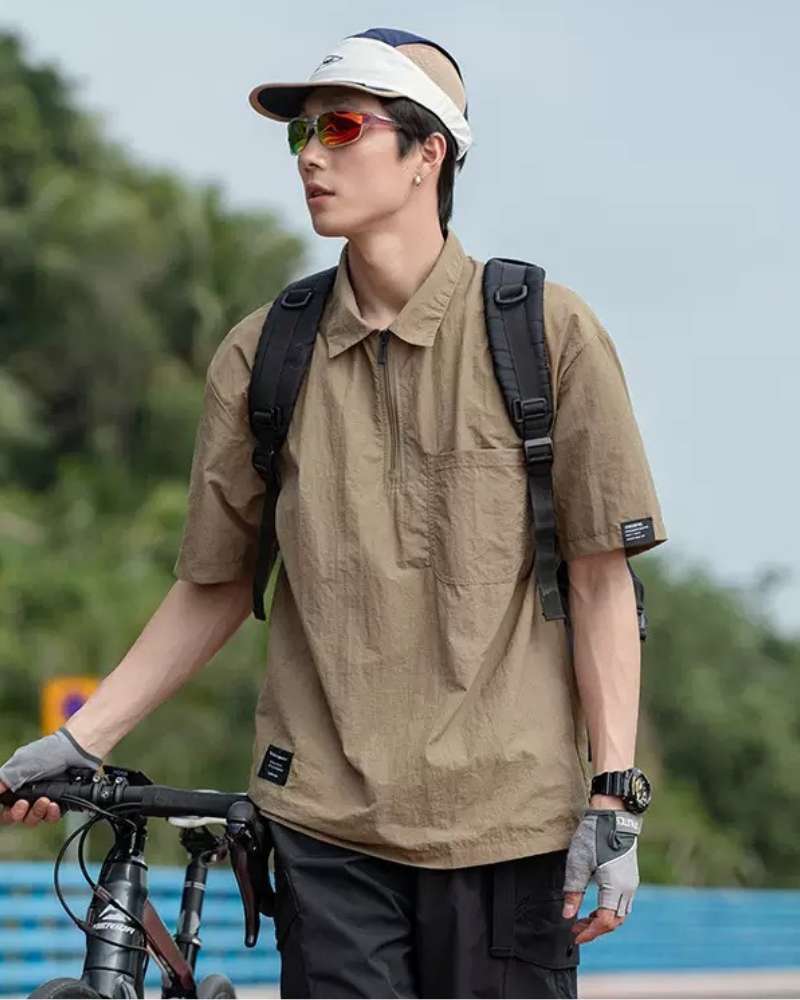 Summer Outdoor Quick-Drying Breathable Polo-Neck T-Shirt