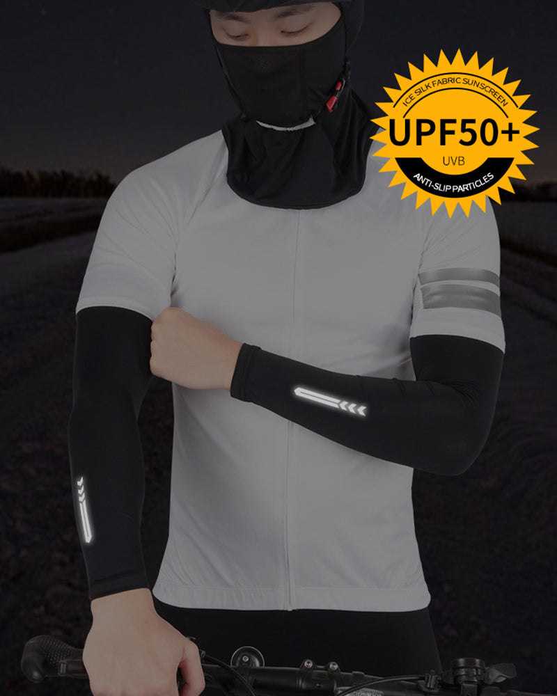Sun Protection Sleeves Reflective Ice Silk Wrist Bracers