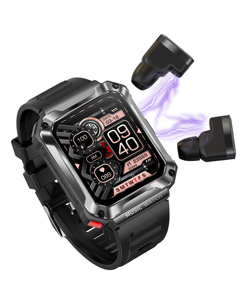 2023 New T88 Indestructible Smartwatch Bluetooth Call Men Rugged Sport Watch  Health Monitoring Fitness Watch 800mAh