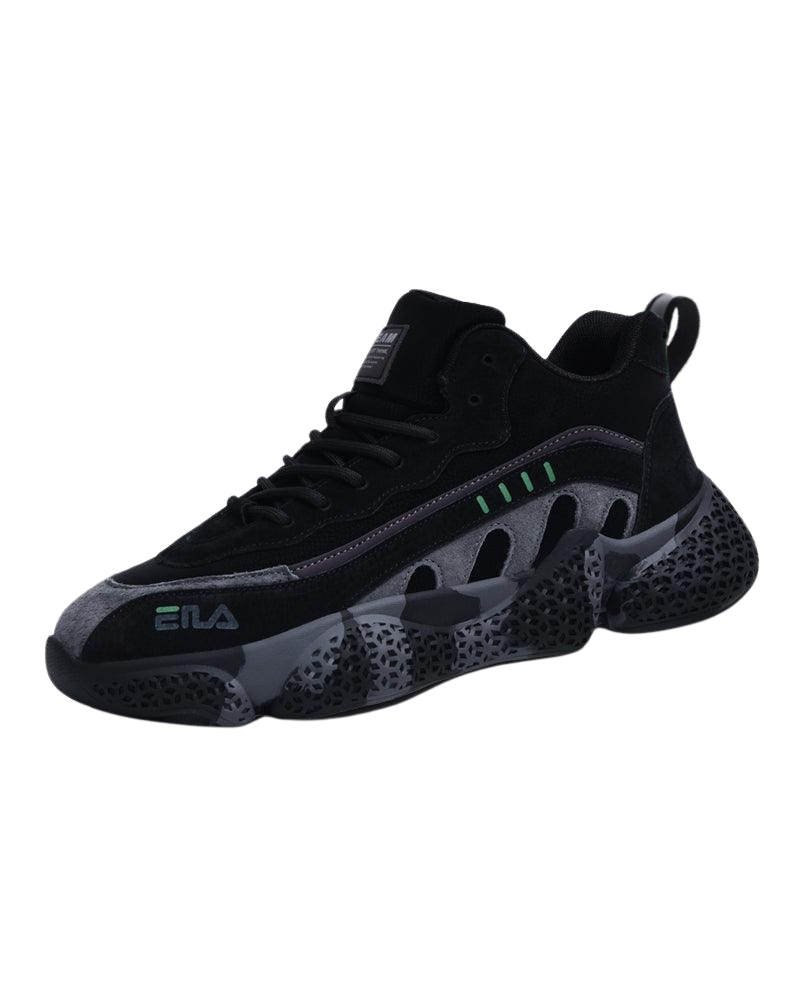 Techwear Nubuck Leather Sneakers