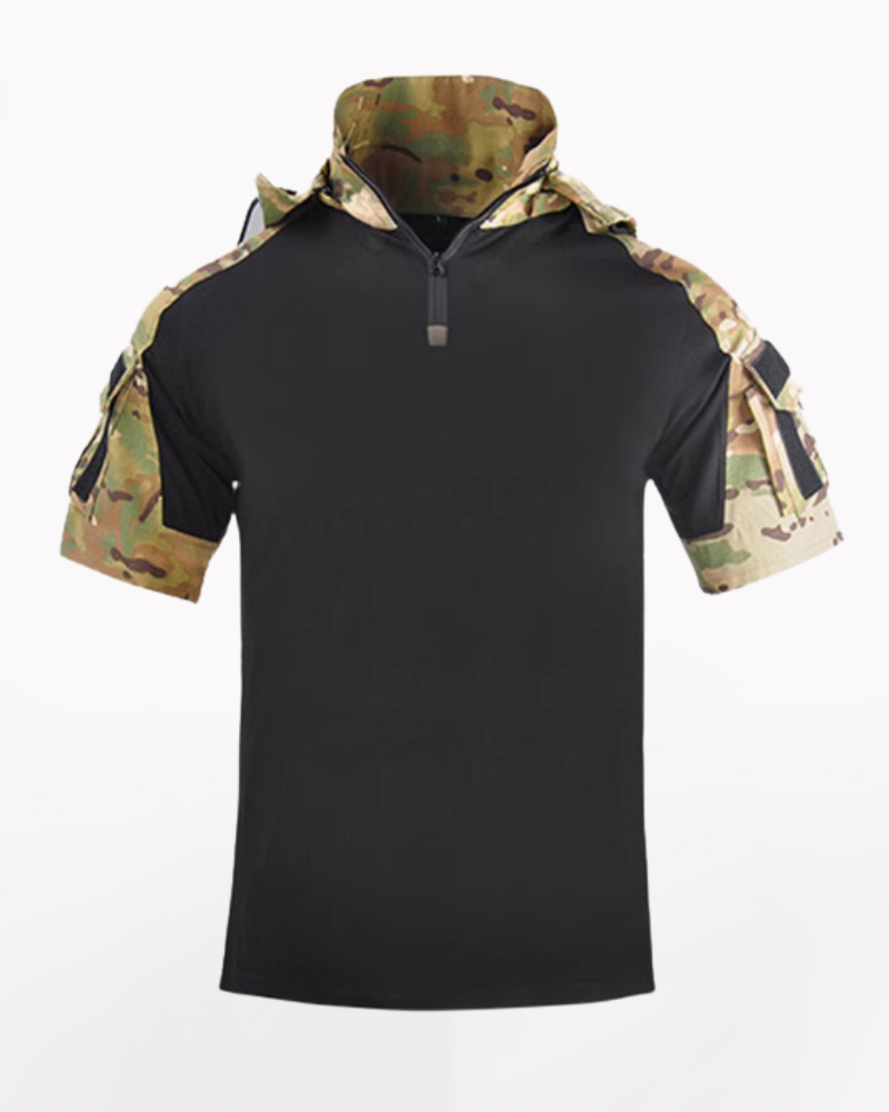 Outdoor Tactical Camo Hooded T-Shirt