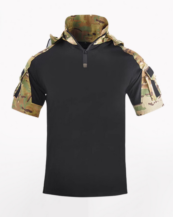 Outdoor Tactical Camo Hooded T-Shirt