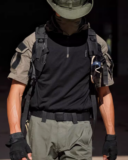 Outdoor Tactical Camo Hooded T-Shirt