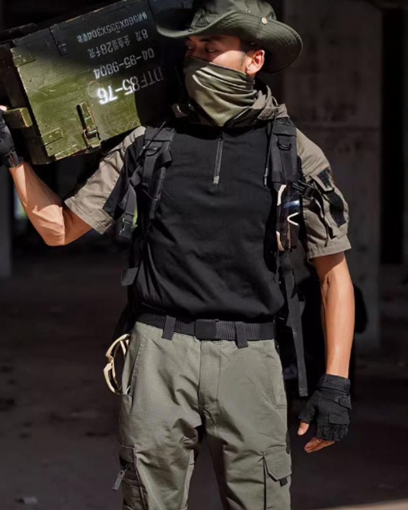 Outdoor Tactical Camo Hooded T-Shirt