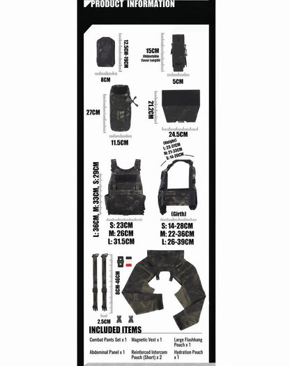 Functional Breathable Tactical Combat Jacket &amp; Vest Set