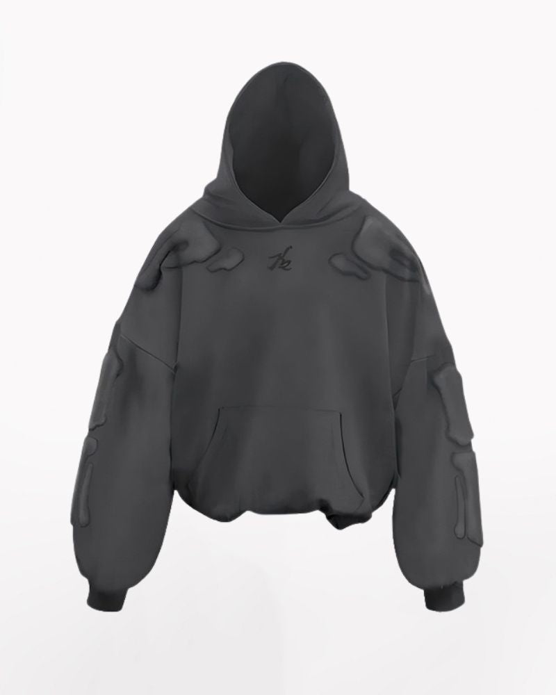 Street 3D Bone Print Thick Hoodie