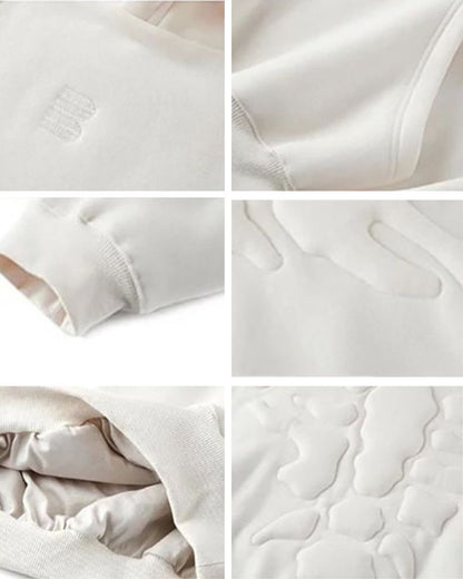 Street 3D Bone Print Thick Hoodie