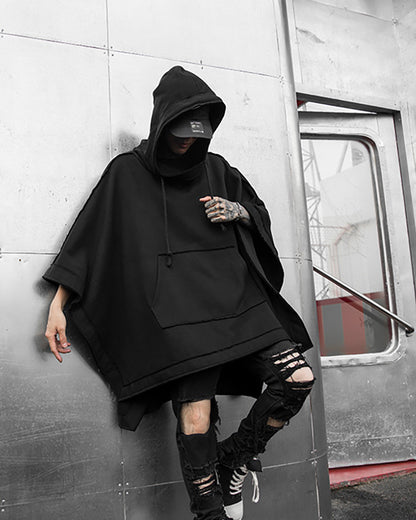 Techwear Batwing Loose Hooded Cape