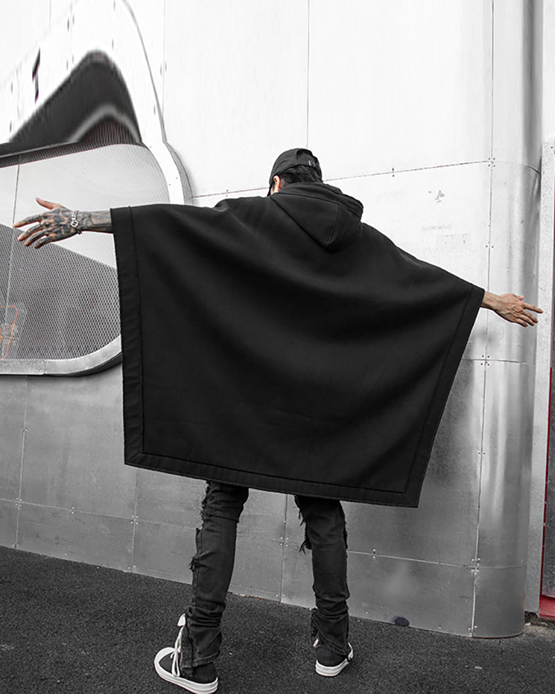 Techwear Batwing Loose Hooded Cape