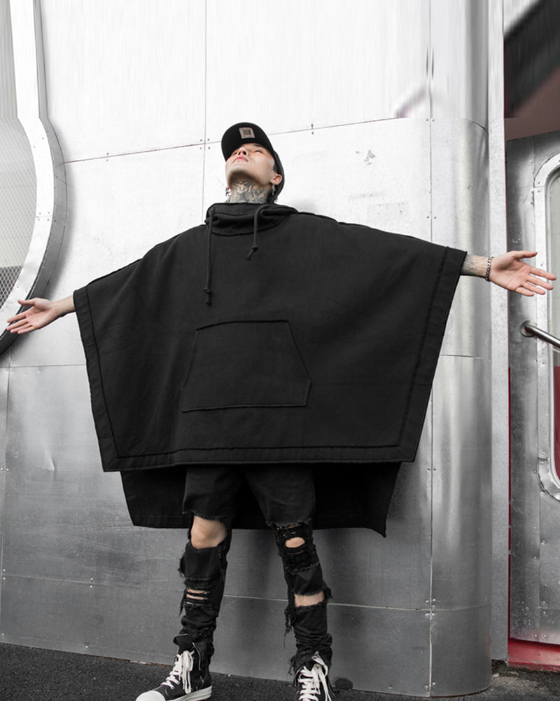 Techwear Batwing Loose Hooded Cape