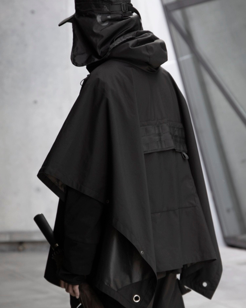 Techwear Waterproof Cyberpunk Samurai Cloak Jacket