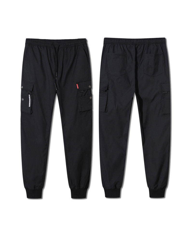 Techwear Black Slim Women Cargo Pants