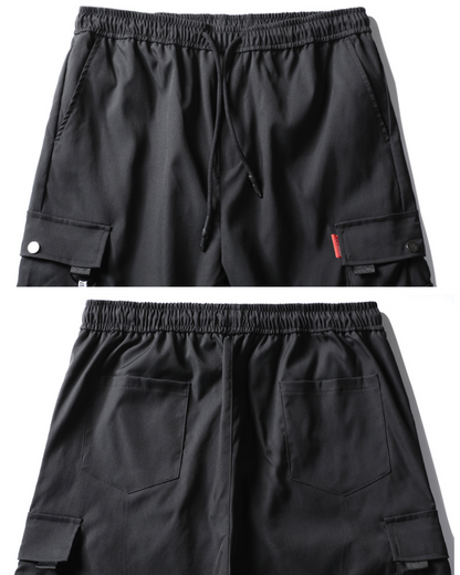 Techwear Black Slim Women Cargo Pants