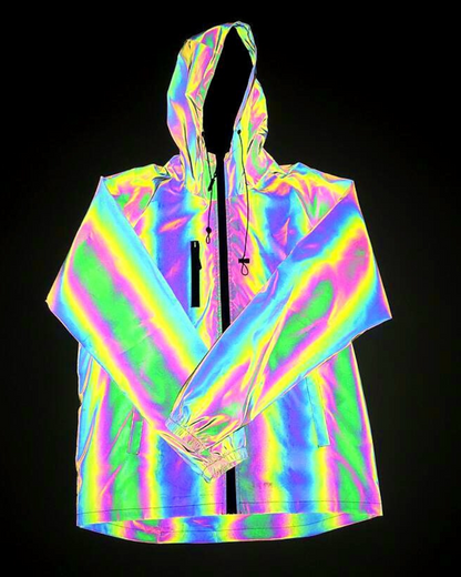 Techwear Colorful Laser Reflective Jacket