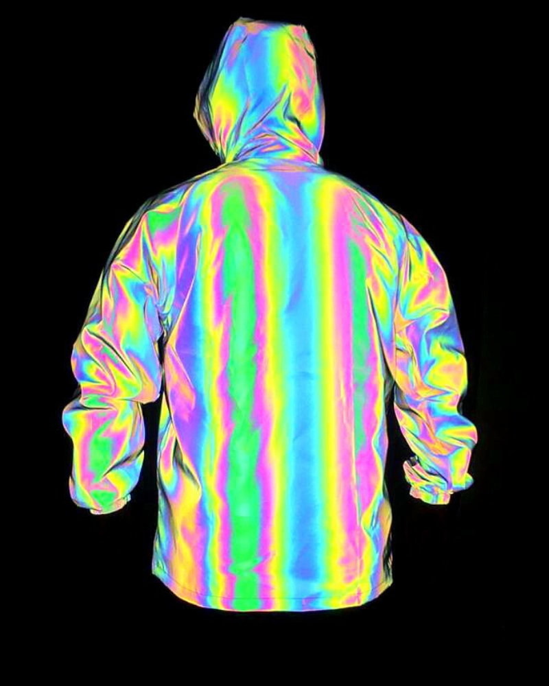 Techwear Colorful Laser Reflective Jacket